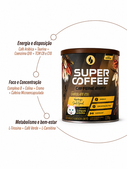 SuperCoffee Chocolate Língua de Gato 220g