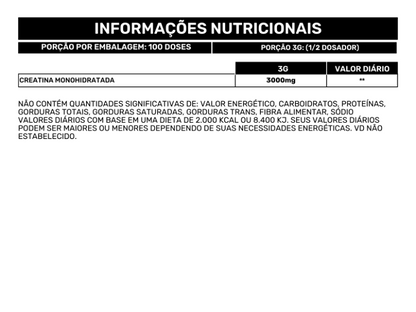 Creatina Monohidratada 300g